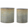 Set de 2 pots en métal MEICK