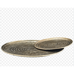 Plateau en aluminium doré grand modèle