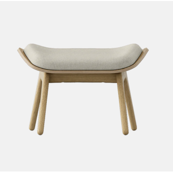 Repose-pied THE READER oak et blanc