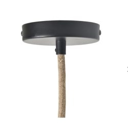 Suspension douille noire câble corde
