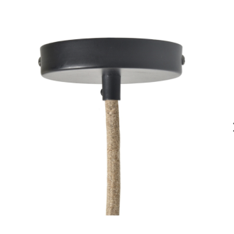 Suspension douille noire câble corde