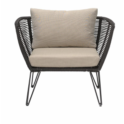 Fauteuil de salon MUNDO noir