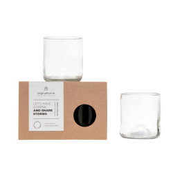 Verre en bouteille recyclée (set de 2) Verre en bouteille recyclée (set de 2)