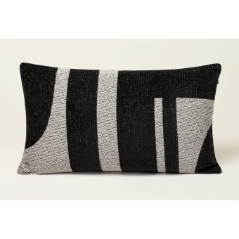 Coussin NILS noir/blanc