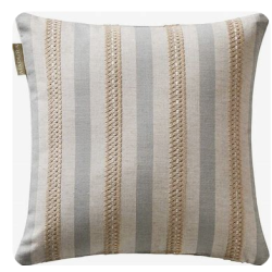Coussin FELICIE naturel et bleu Coussin FELICIE naturel et bleu