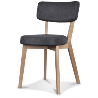 Chaise CHARLINE tissu gris