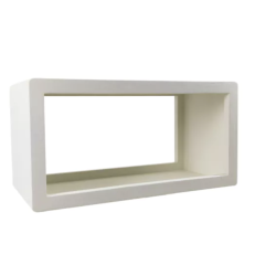 Etagère VERONA bois d'acacia blanc cassé M