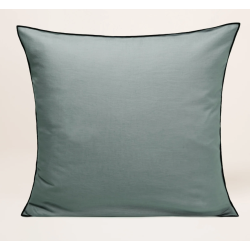 Lot de 2 taies d'oreiller V4G vert de gris CARLINA 65 X 65cm