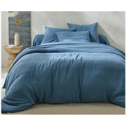 Parure de lit PABLO bleu pétrole 240 x220