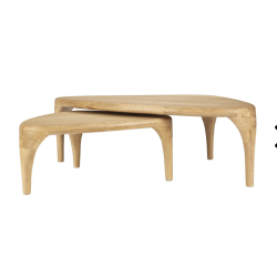 Duo de tables basses ISLA naturel