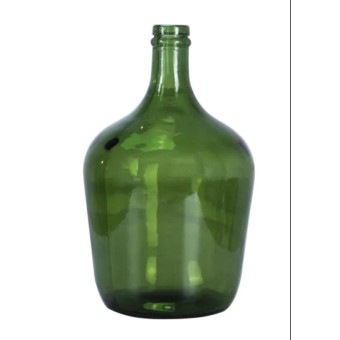 Vase Dame-Jeanne verte H 30 cm