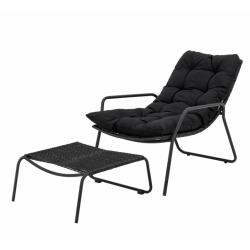 Transat et repose pied BOEL noir