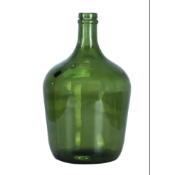 Vase Dame-Jeanne verte H 42 cm