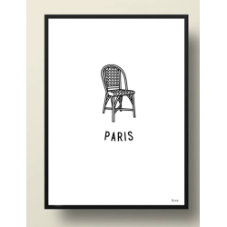 Affiche encadrée PARIS CHAISE