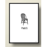 Affiche encadrée PARIS CHAISE