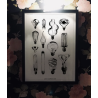 Affiche encadrée LES AMPOULES 21 x 29,7