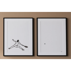 Duo d'affiches encadrées TENNIS