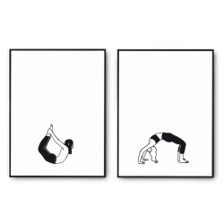 Duo D'affiches encadrées YOGA