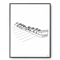 Affiche JO NATATION bateaux mouches