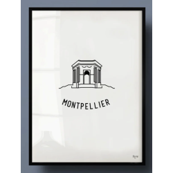 Affiche encadrée MONTPELLIER