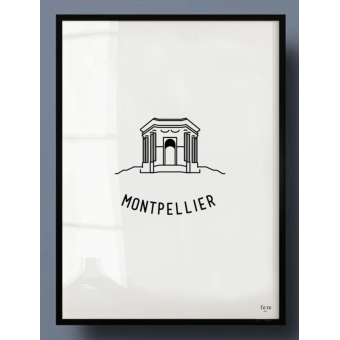 Affiche encadrée MONTPELLIER
