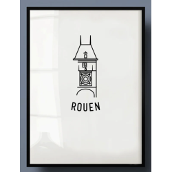 Affiche Rouen encadrée