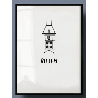 Affiche Rouen encadrée