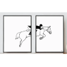 Duo d'affiches EQUITATION encadré