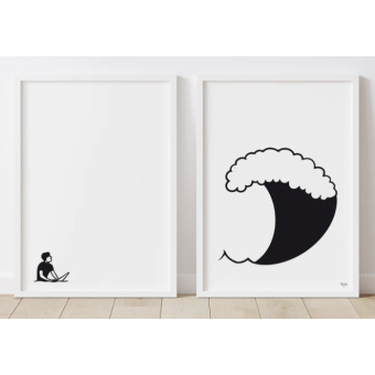 Affiches en duo Surfeur droit