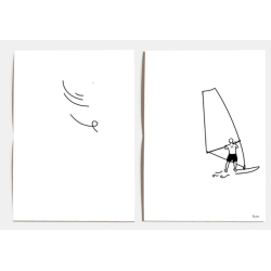 Duo d'affiches PLANCHE A VOILE
