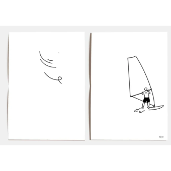Duo d'affiches PLANCHE A VOILE