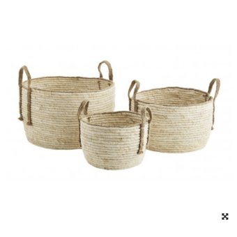 Paniers en osier MAIZE (set de 3)