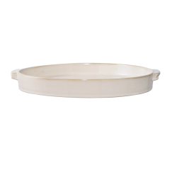 Plat de présentation en céramique blanc