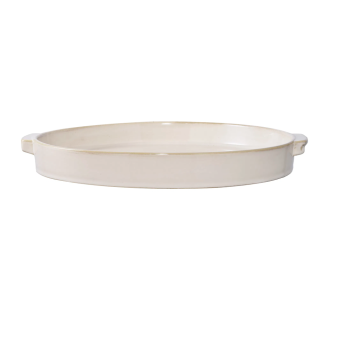 Plat de présentation en céramique blanc
