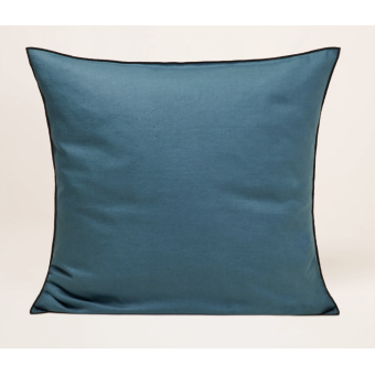 Lot de 2 taies d'oreiller BVG bleu pétrole CARLINA 65 X 65cm