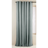 Rideau NINO vert de gris feston noir 135x280