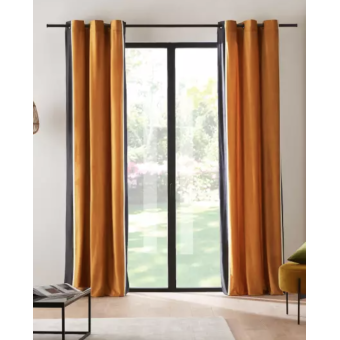 Rideau VASCO jaune moutarde 145x260