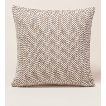 Coussin Alejandro écru ocre et noir