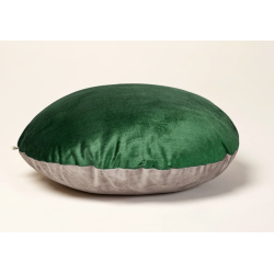 Coussin carré CASTIGLIONE vert et taupe Coussin carré CASTIGLIONE vert et taupe