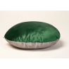 Coussin carré CASTIGLIONE vert et taupe