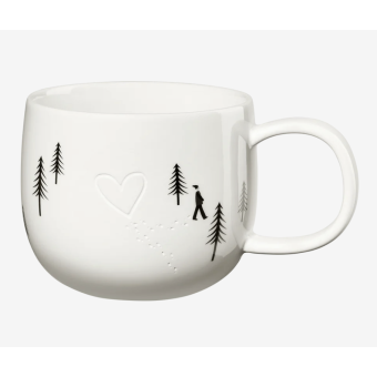 Mug TRACES blanc et noir