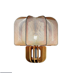 Lampe sur pied MULJEE H 40 cm tressage Croisé avec pieds multi-arcs