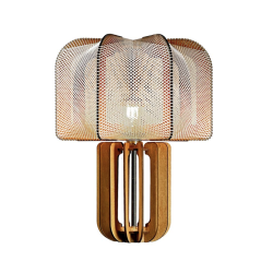 Lampe sur pied MULJEE H 50 cm tressage Croisé avec pieds multi-arcs