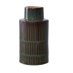 Vase en céramique noir et marron