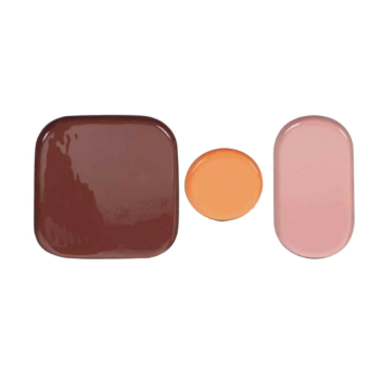 Set de 3 plateaux émaillé