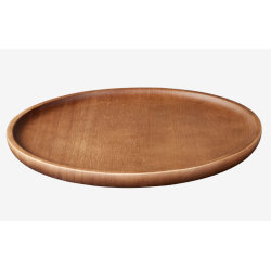 Plateau en bois rond avec petit rebord