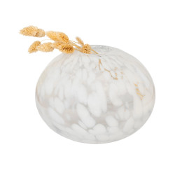 Vase MOUTH BLOWN blanc en verre