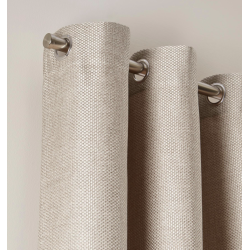 Rideau à oeillets thermique COCONUT couleur osier L 350 X H 277 cm