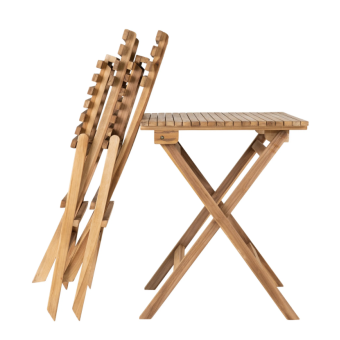 Table CUENCA et ses 2 chaises en bois
