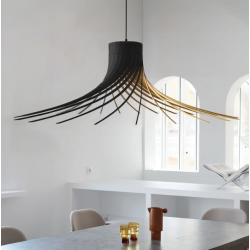 Suspension ROTOND XXL laqué noir